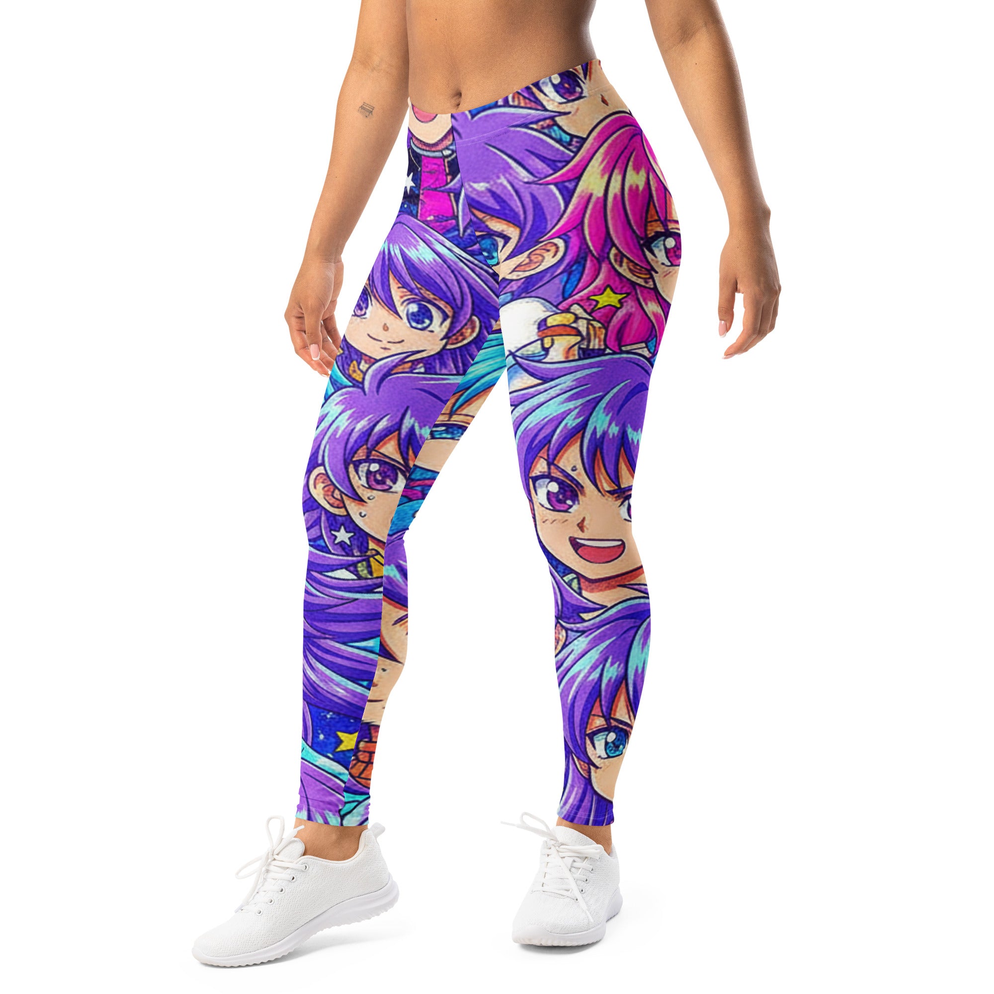 Anime Collage Galaxy Hero Leggings | GearBunch