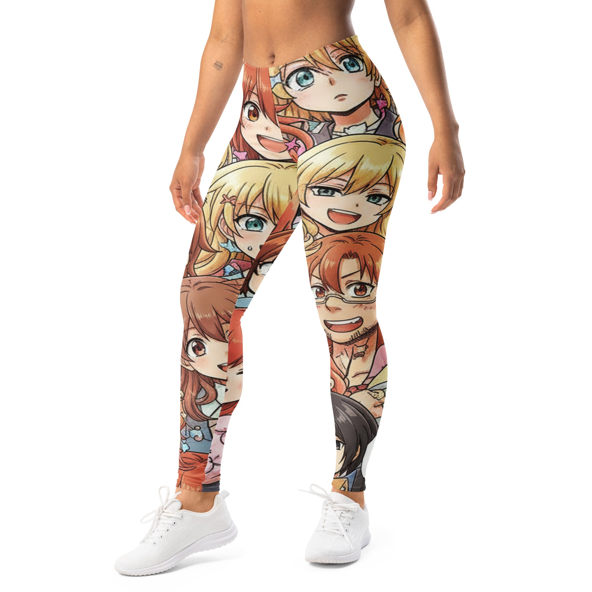 Anime Collage Cat Cafe Leggings | GearBunch