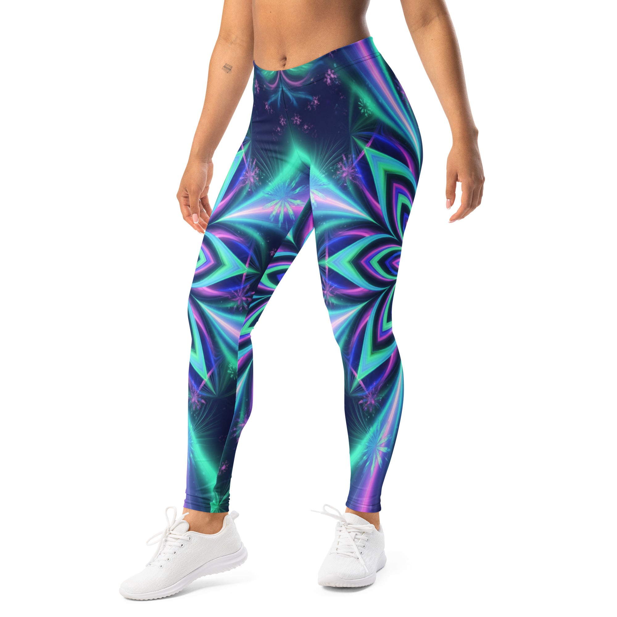 Psychedelic Northern Lights Leggings | GearBunch
