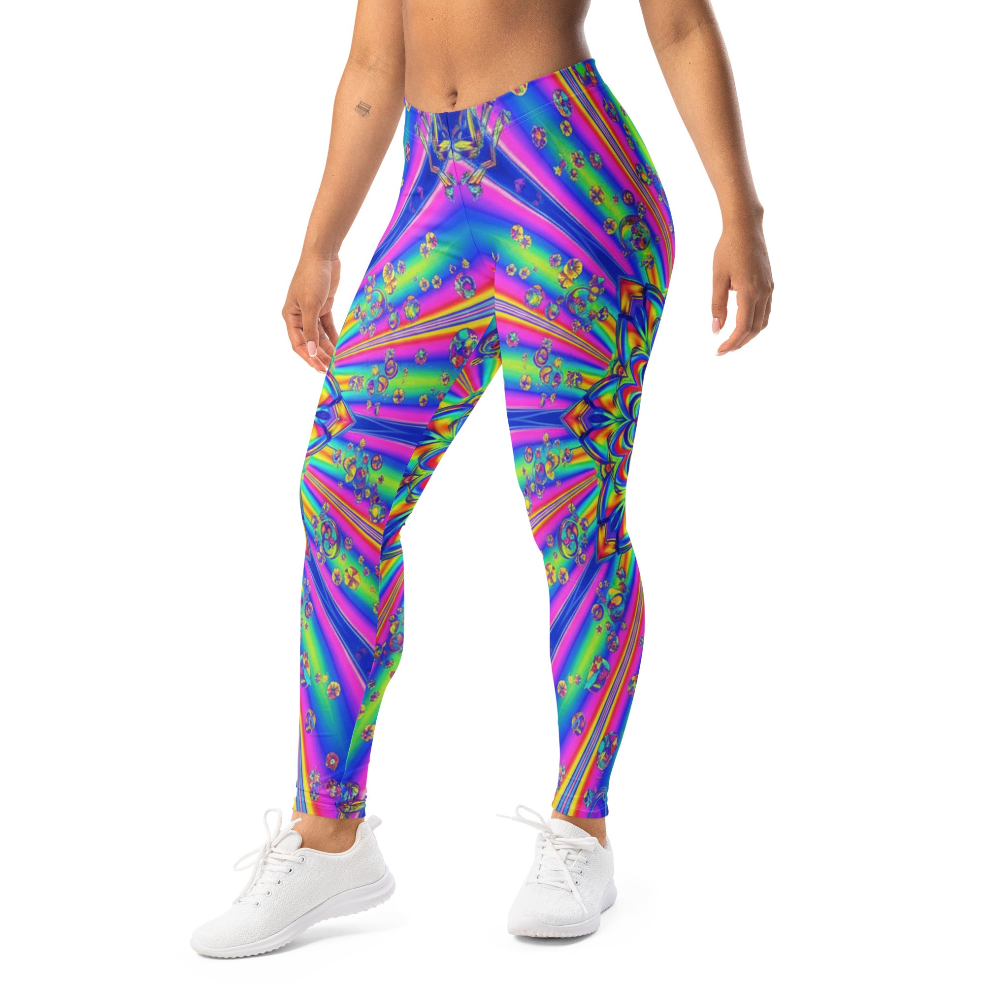 Psychedelic Chrome Spectrum Leggings | GearBunch