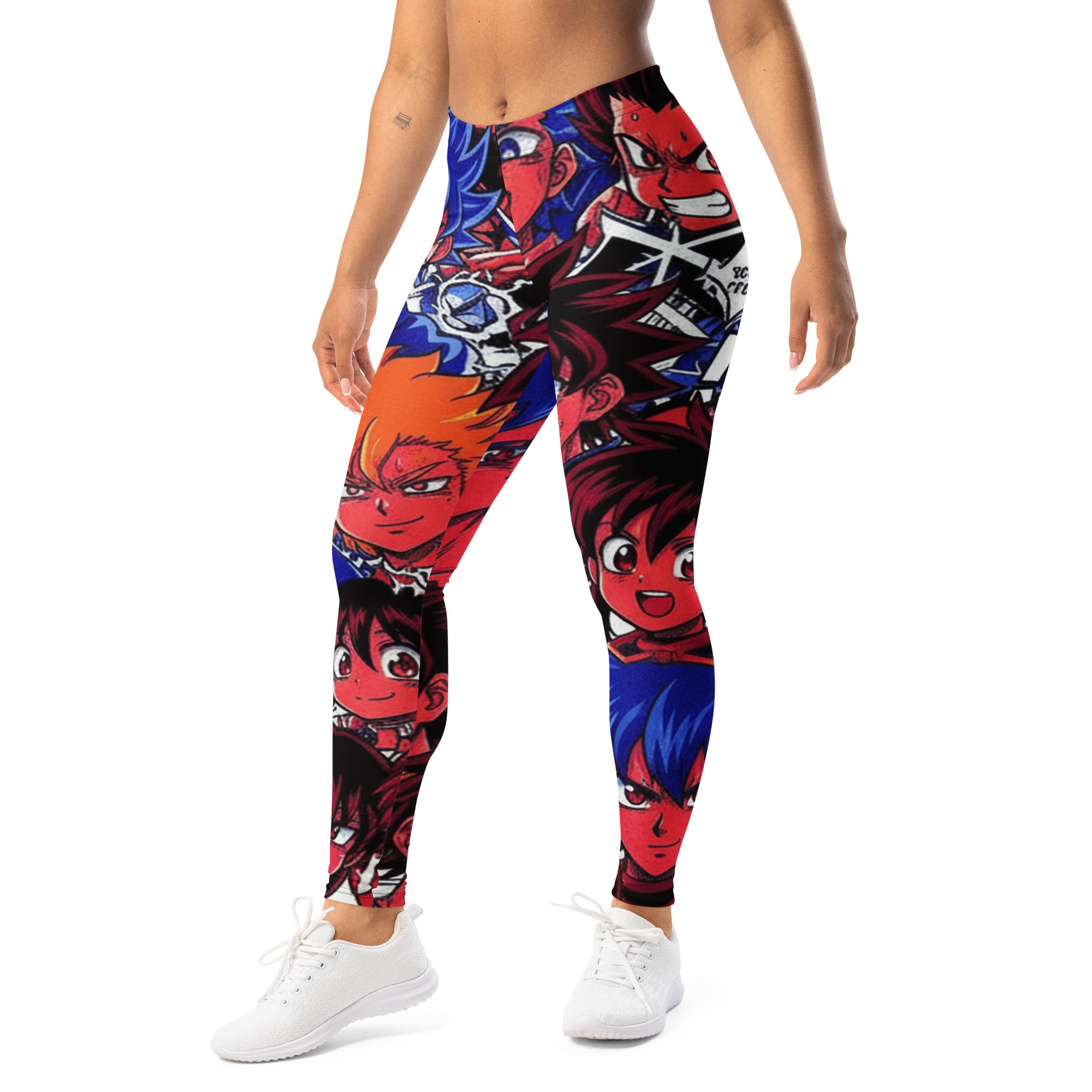 Anime Collage Dark Shonen Leggings | GearBunch