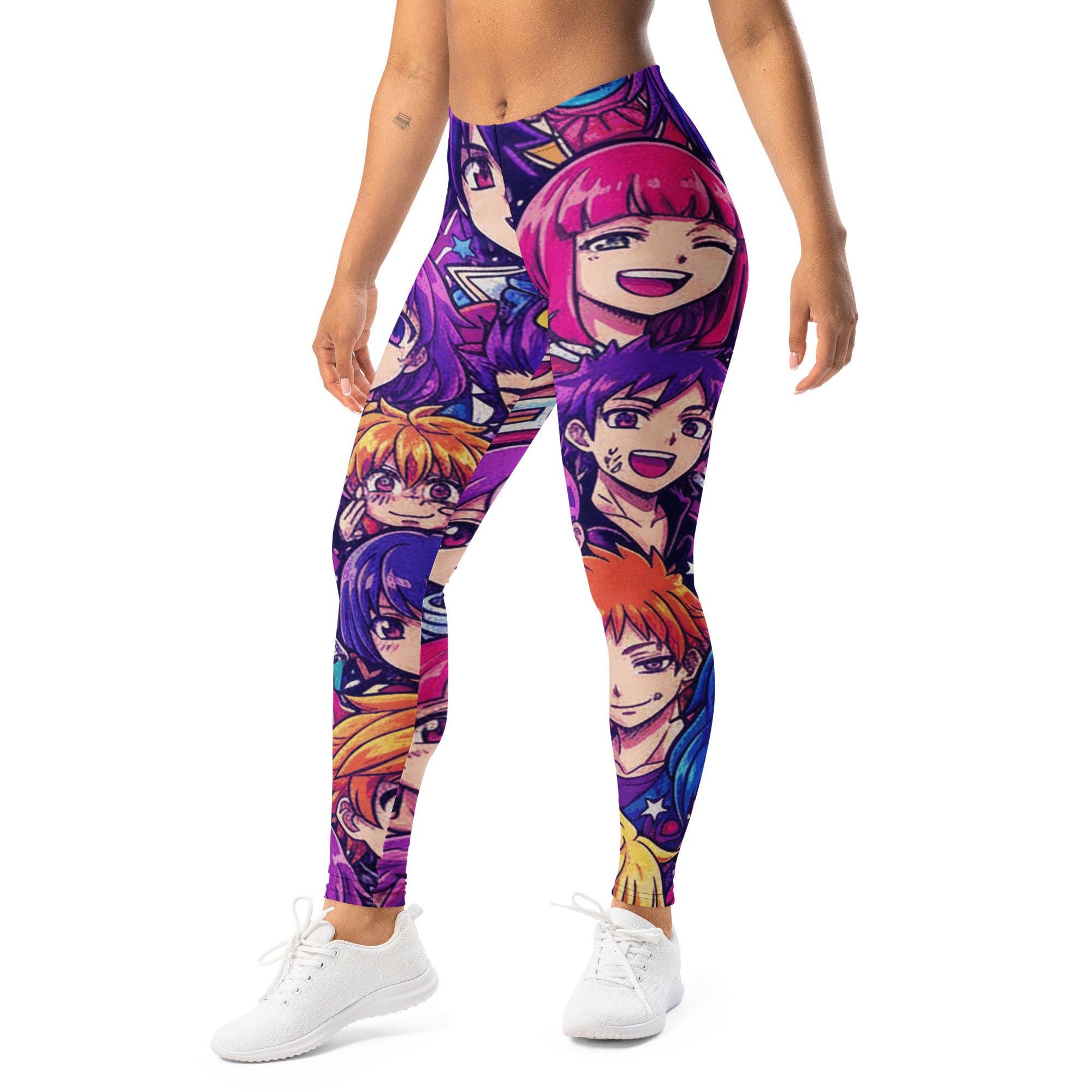 Anime Collage Galaxy Hero Leggings | GearBunch