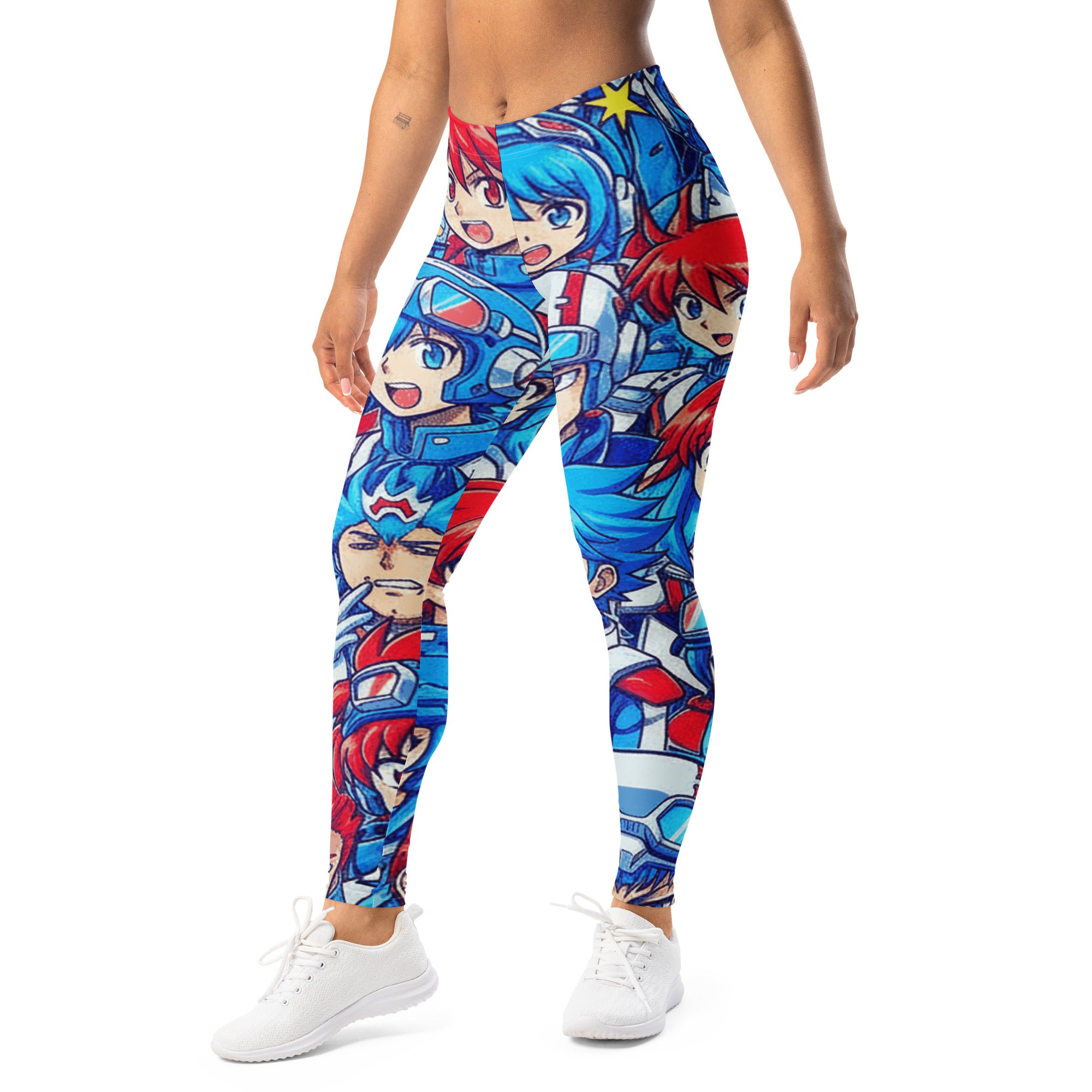 Anime Collage Mecha Pilot Leggings | GearBunch