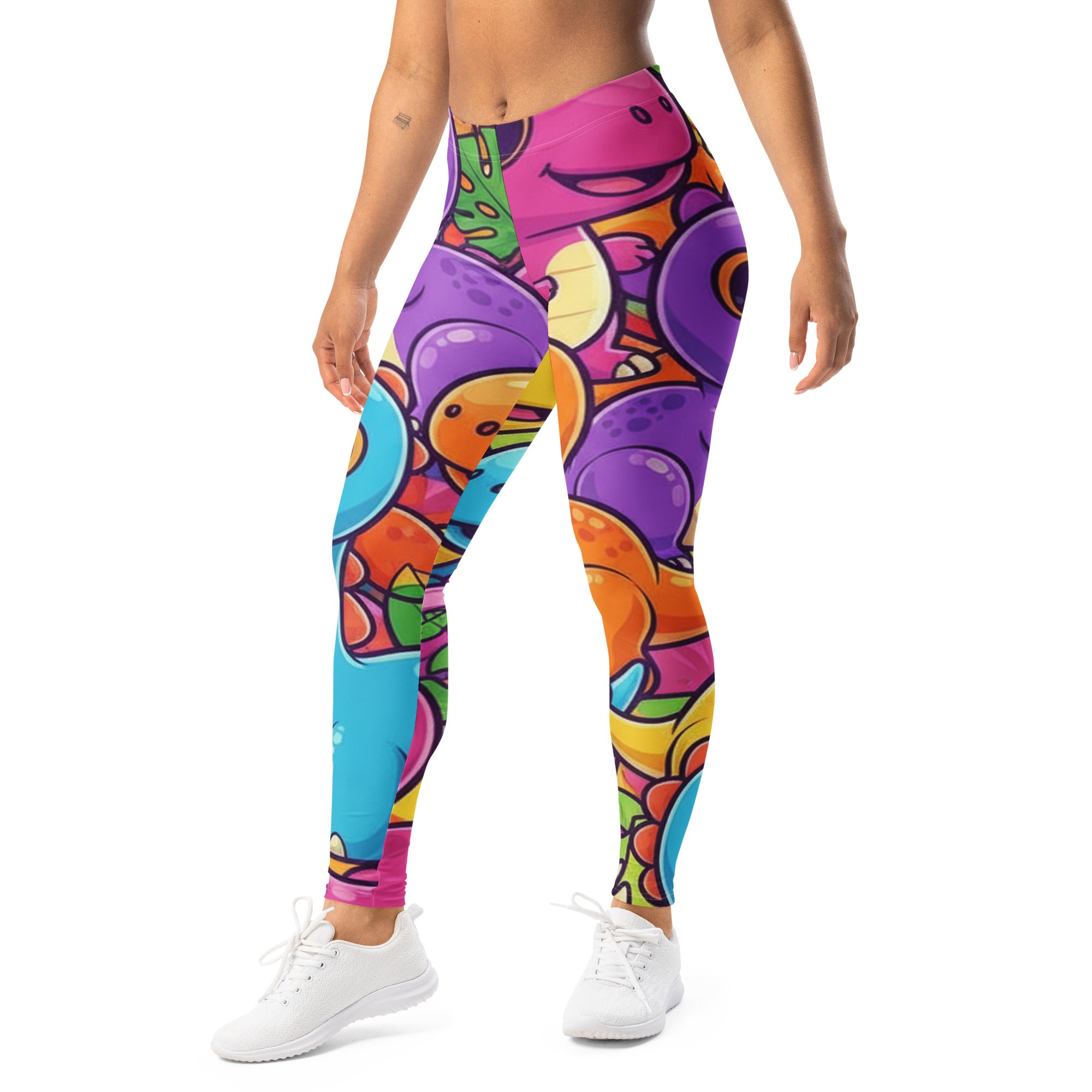 Vibrant Dinosaur Stomp Leggings | GearBunch
