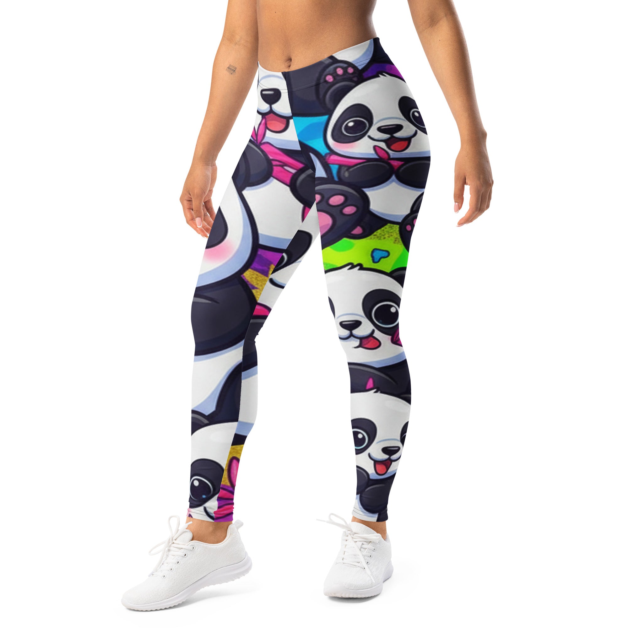 Vibrant Panda Party Leggings | GearBunch