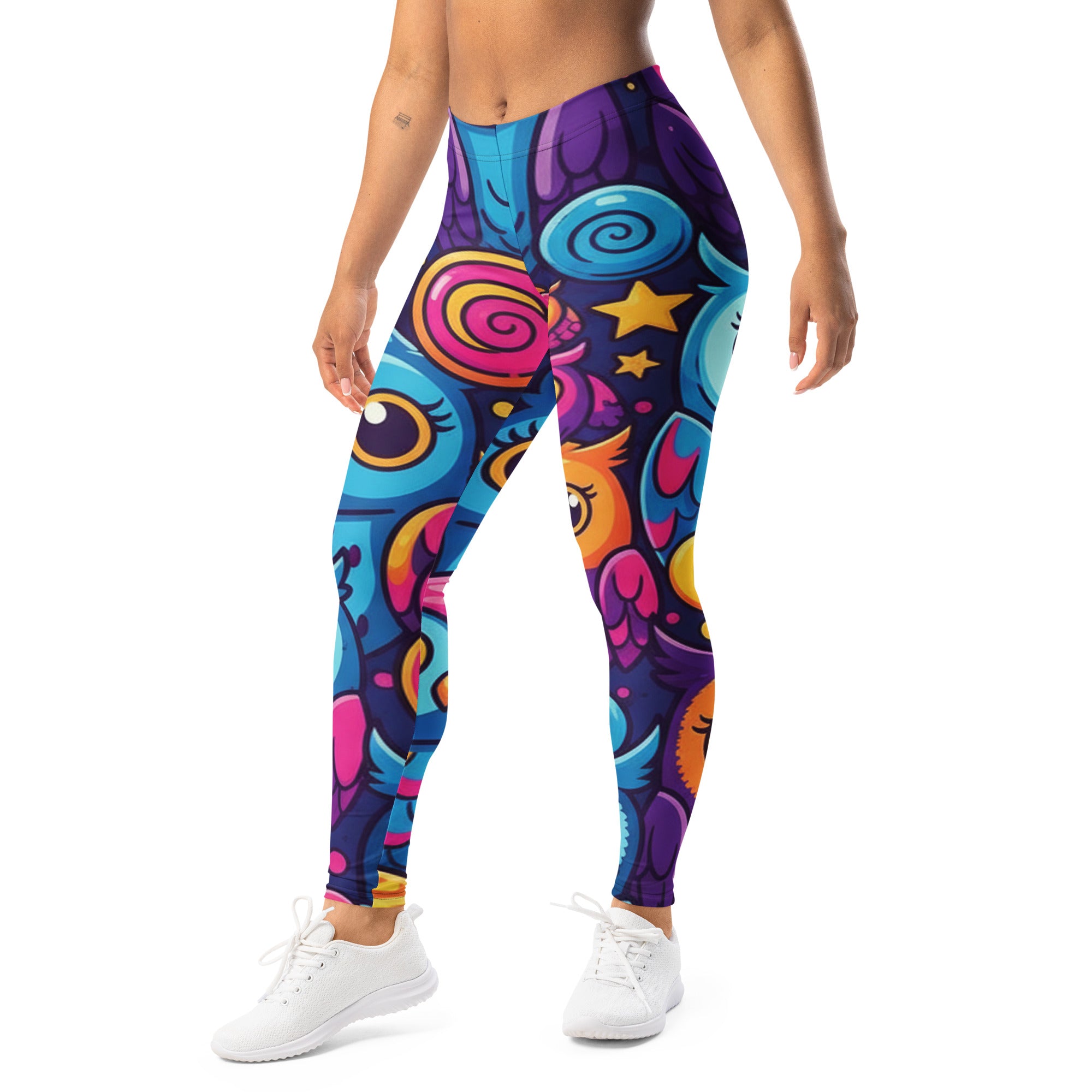 Vibrant Owl Night Leggings | GearBunch
