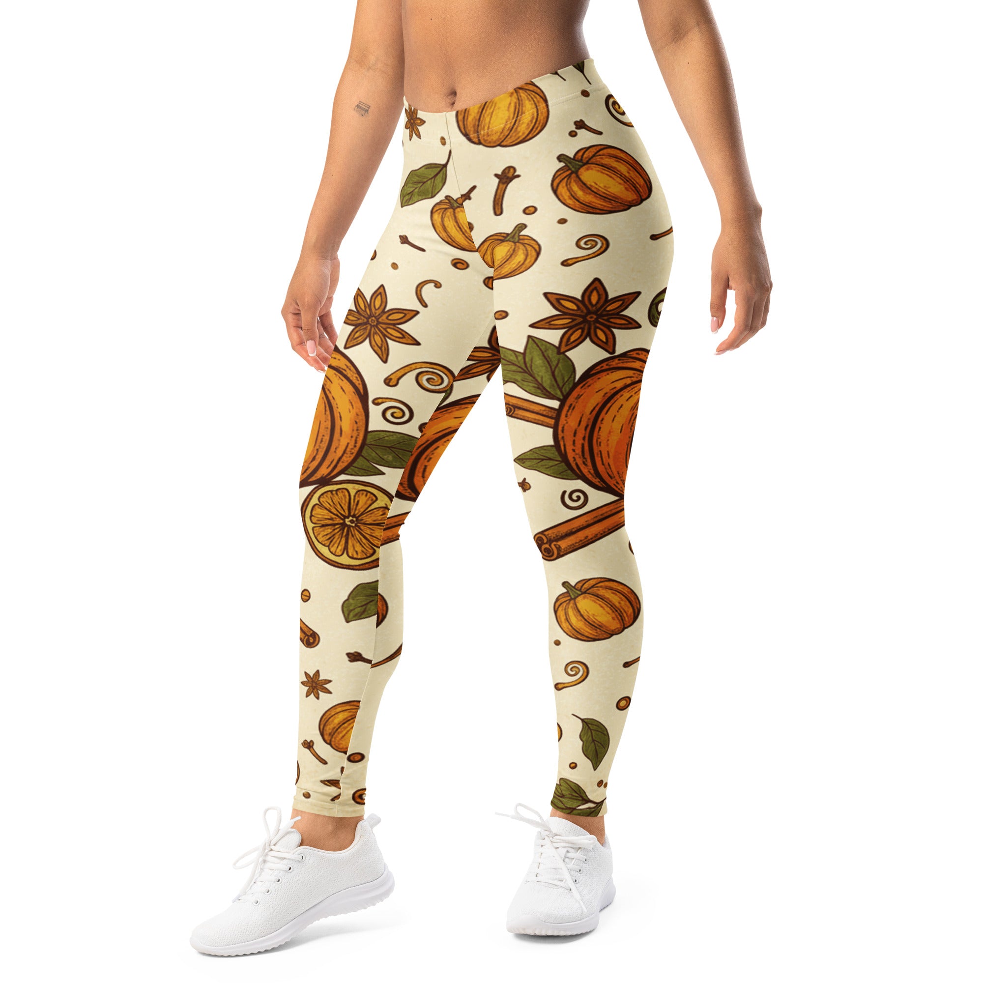 Pumpkin Spice Botanical Leggings | GearBunch