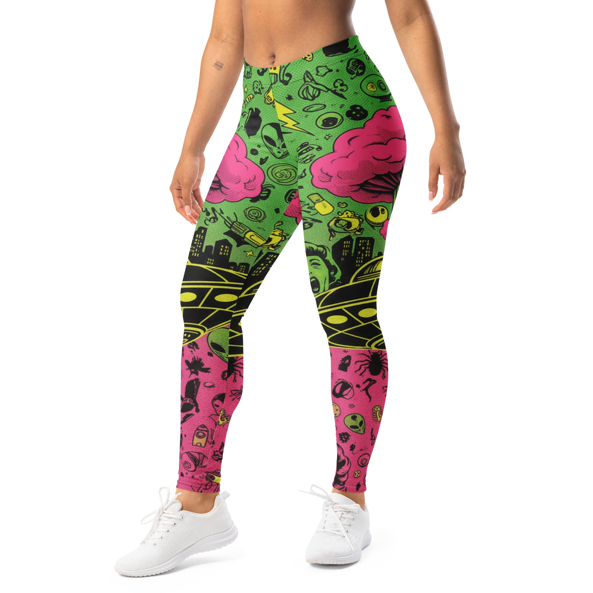 Drive-In Horror B-Movie Leggings | GearBunch