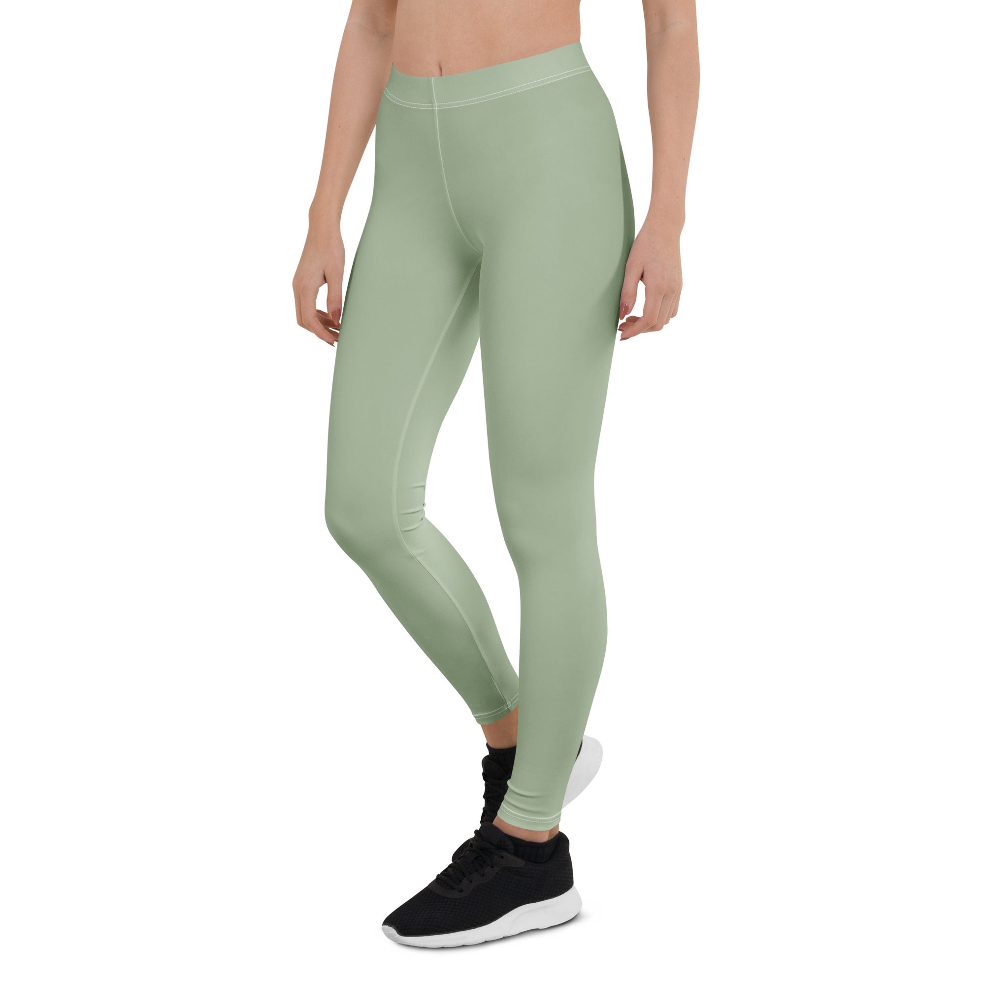 Solid Soft Sage Green Kids Leggings | GearBunch