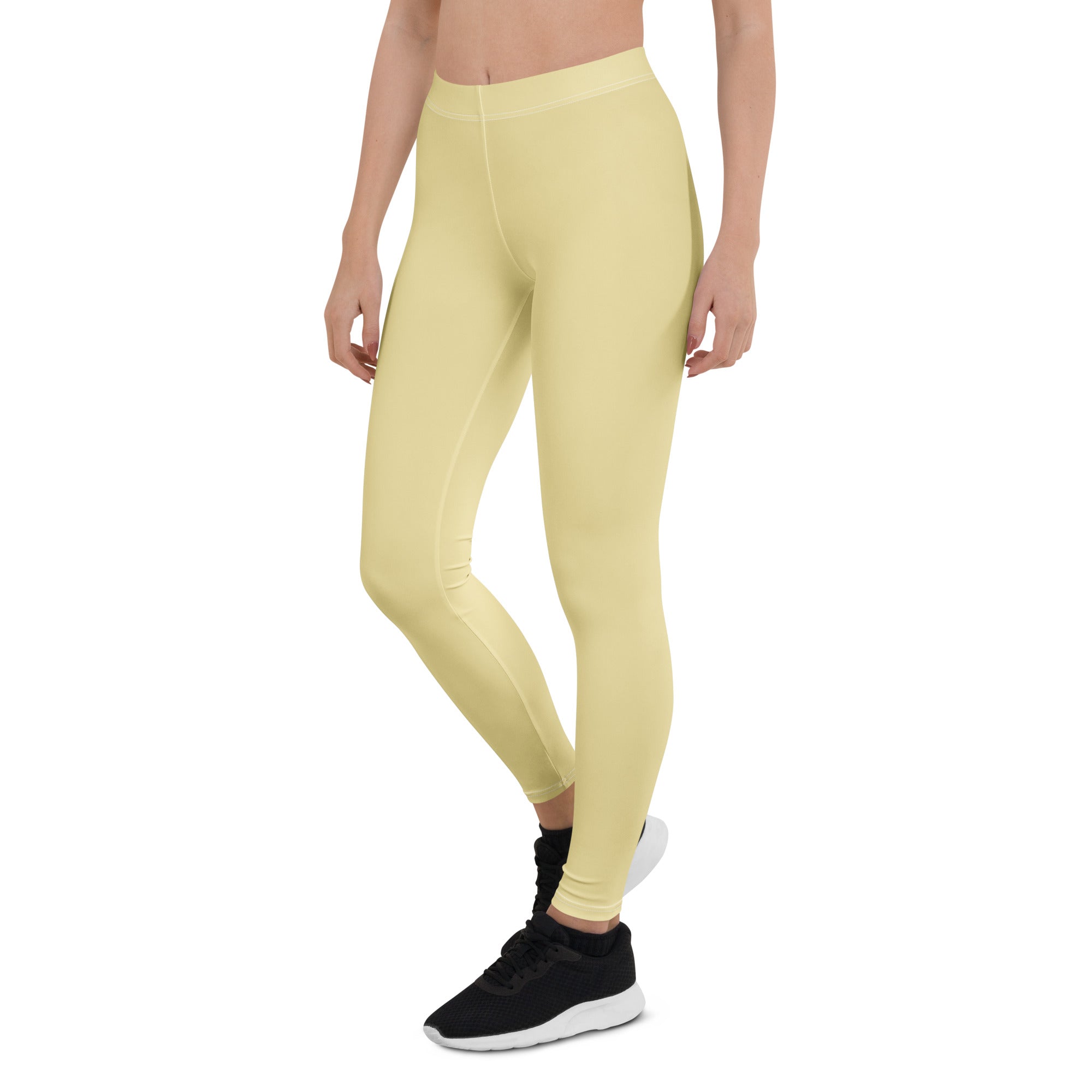 Solid Butter Yellow Kids Leggings | GearBunch
