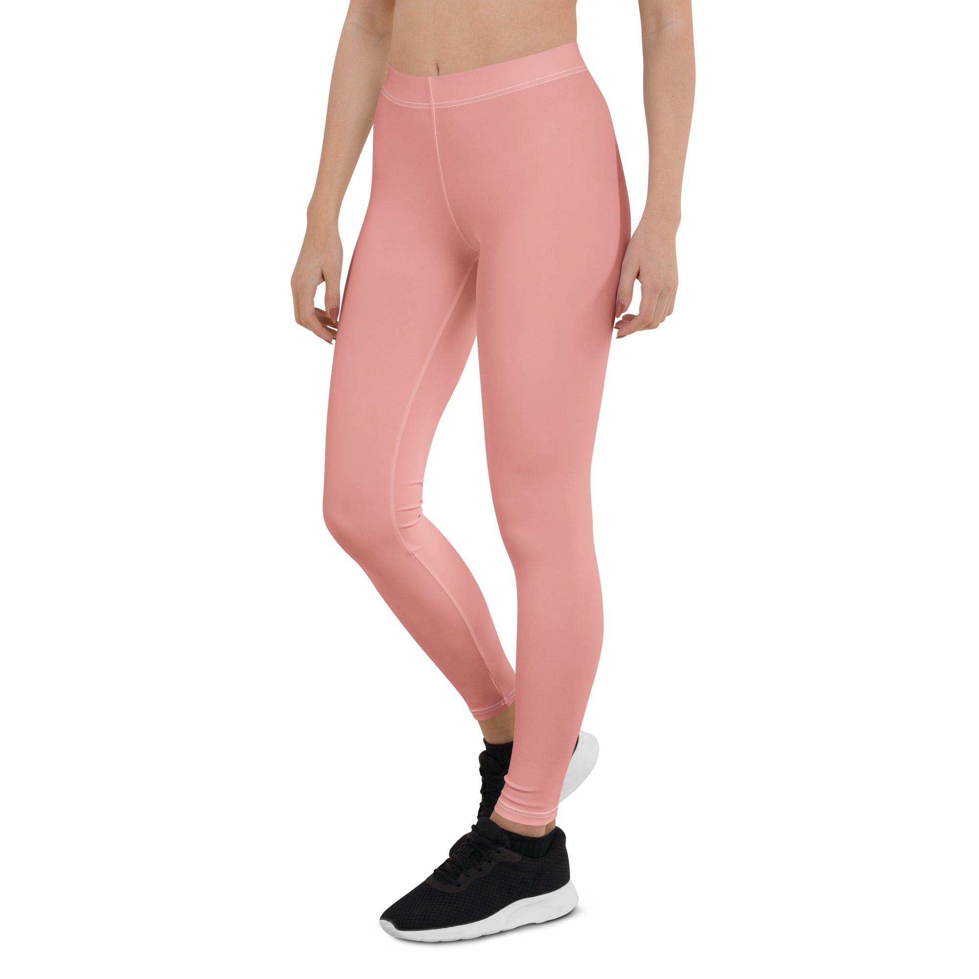 Solid Soft Coral Kids Leggings | GearBunch