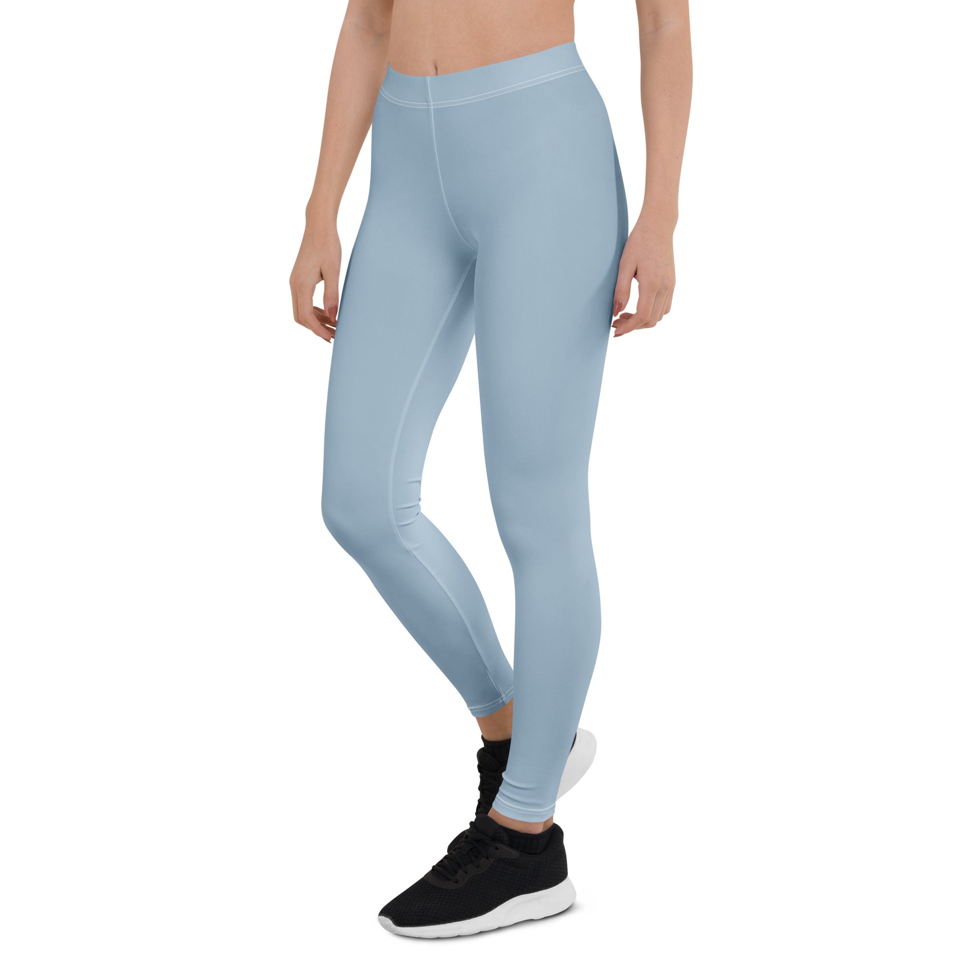Solid Dusty Chambray Blue Kids Leggings | GearBunch