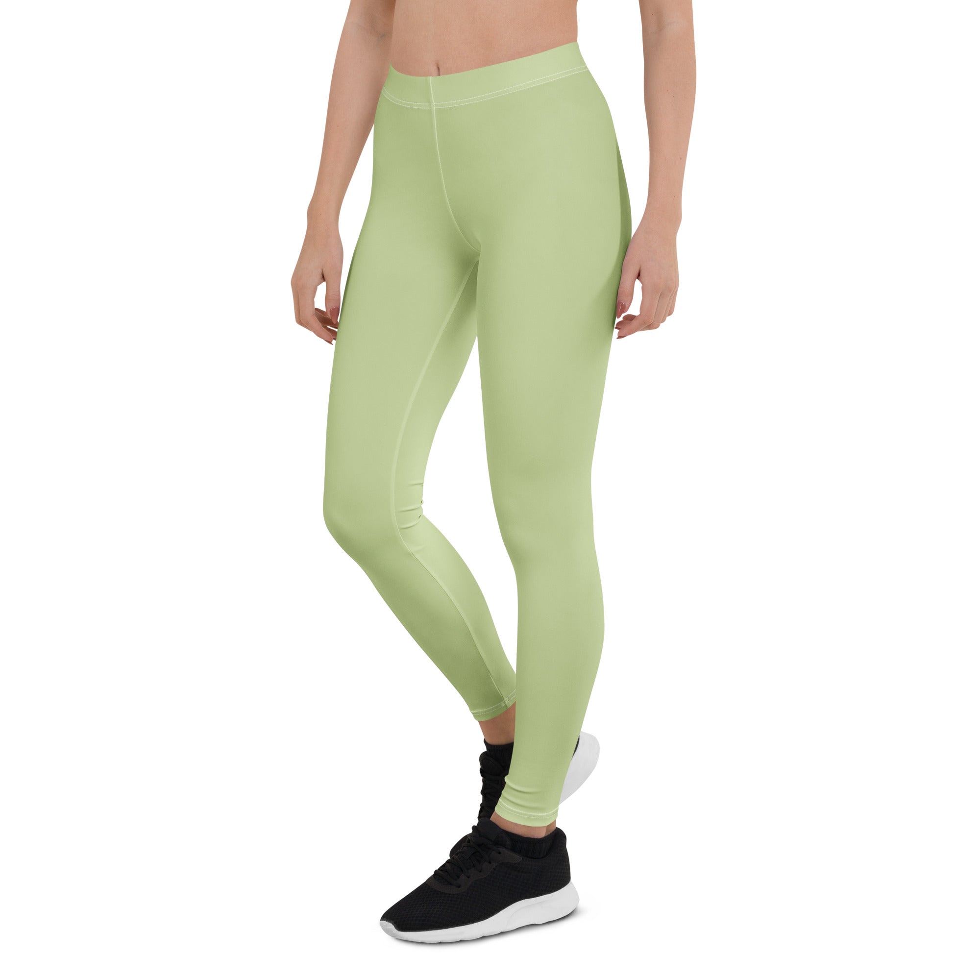 Solid Pistachio Kids Leggings | GearBunch