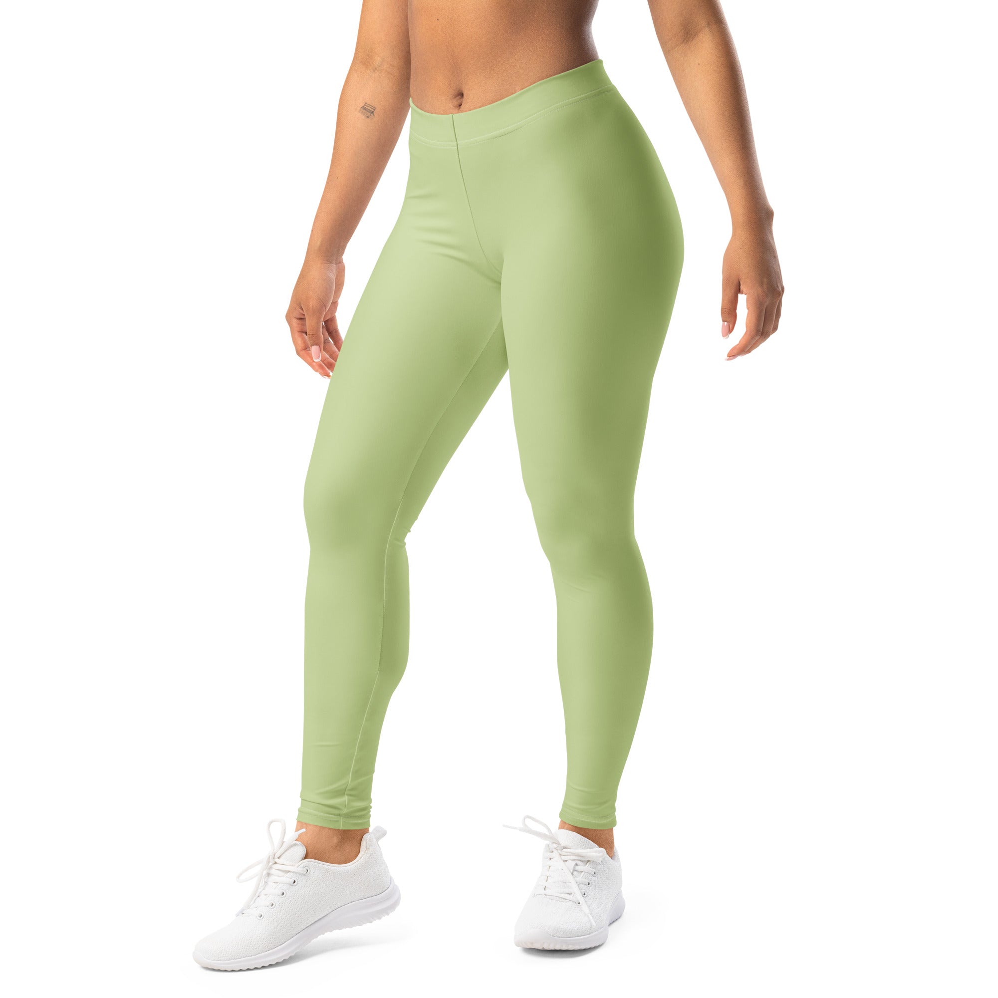 Solid Pistachio Kids Leggings | GearBunch