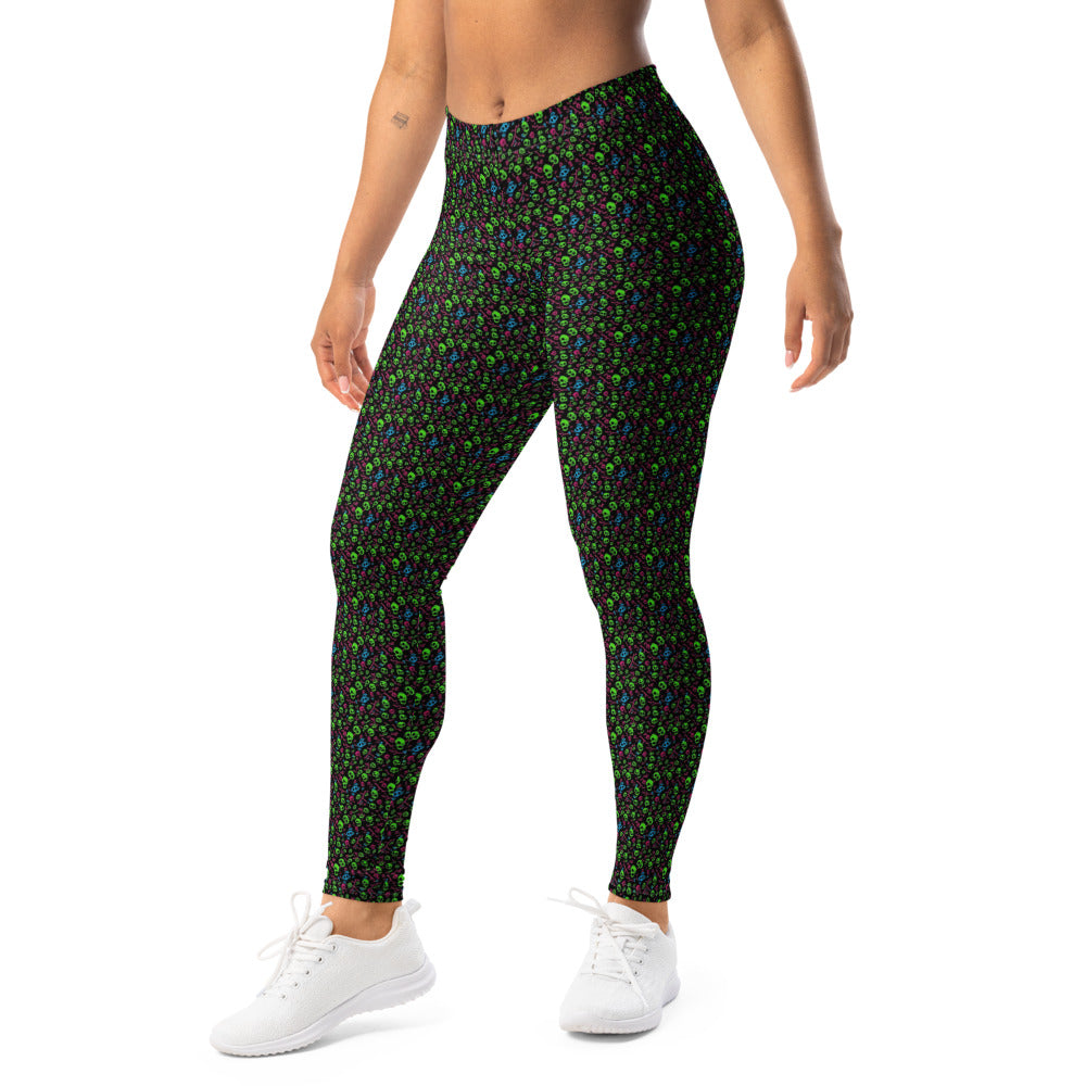 Solid leggings left front view | GearBunch