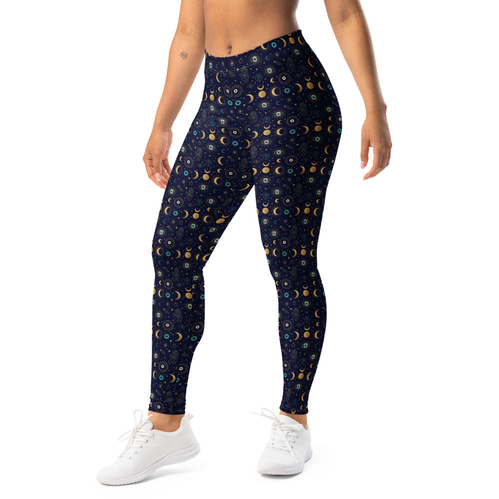 Solid leggings left front view | GearBunch