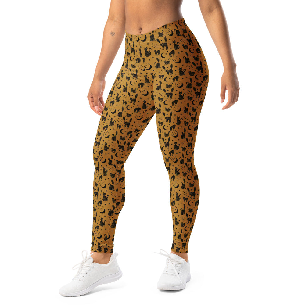Solid leggings left front view | GearBunch