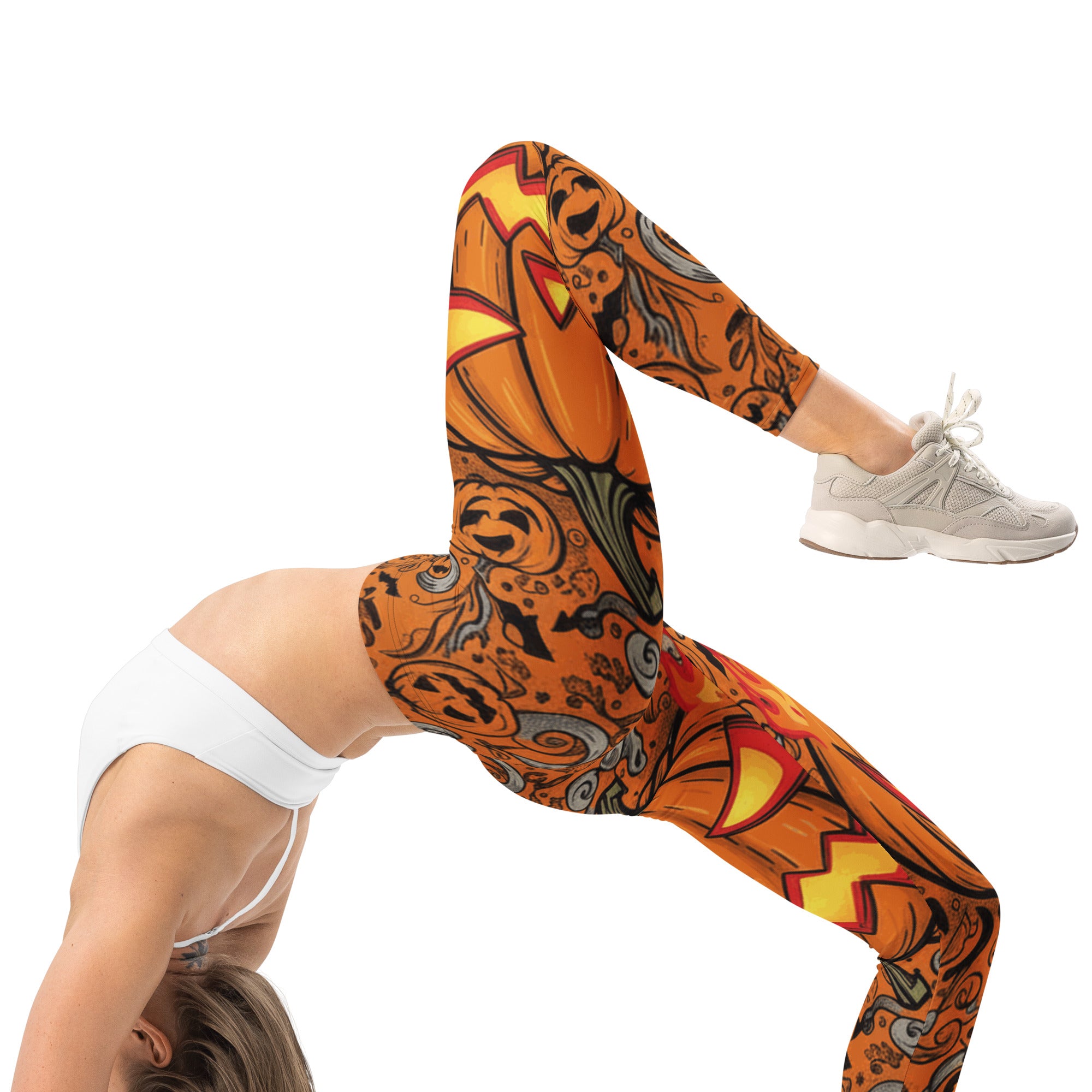 Carved Jack-o-Lantern Glow Leggings | GearBunch