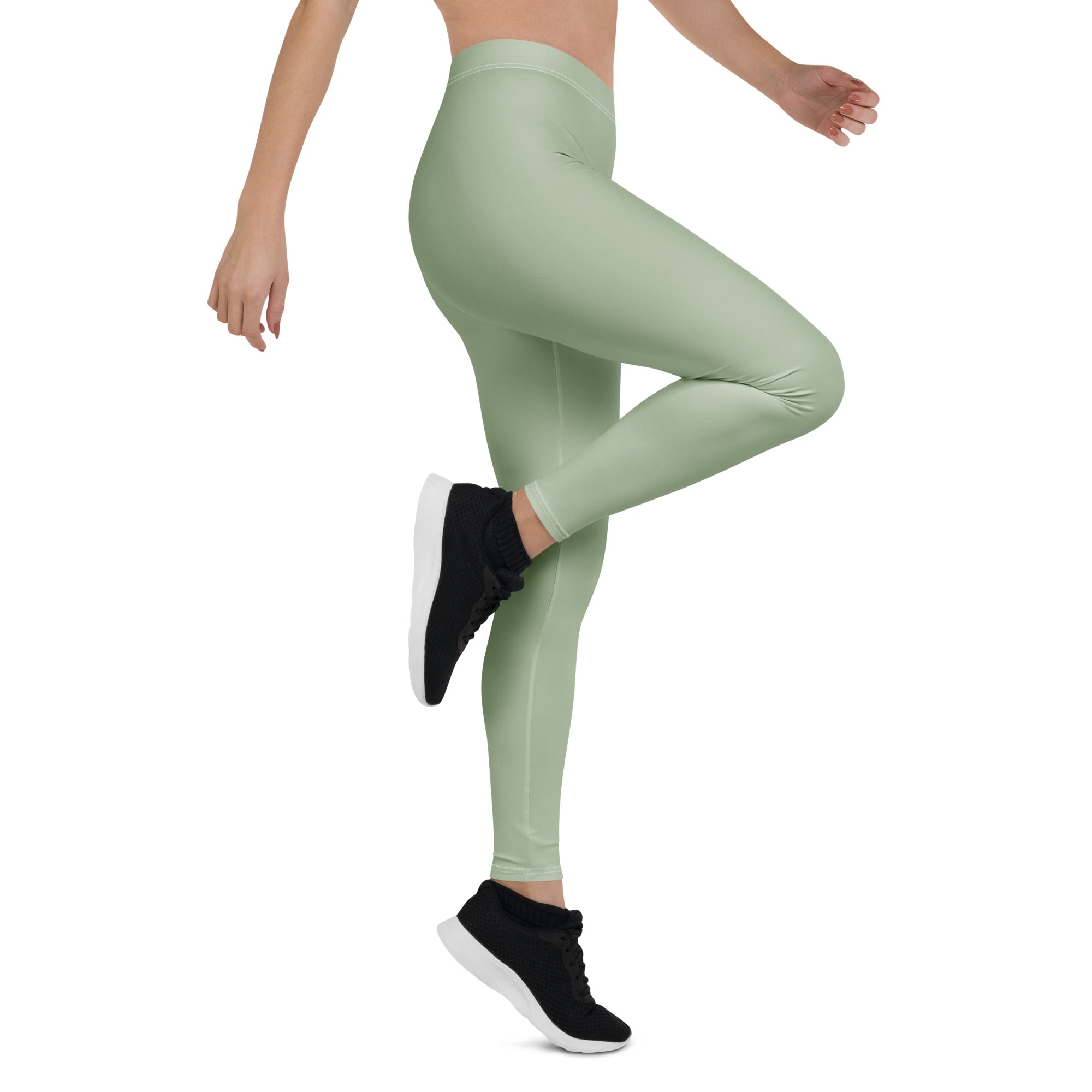 Solid Soft Sage Green Kids Leggings | GearBunch