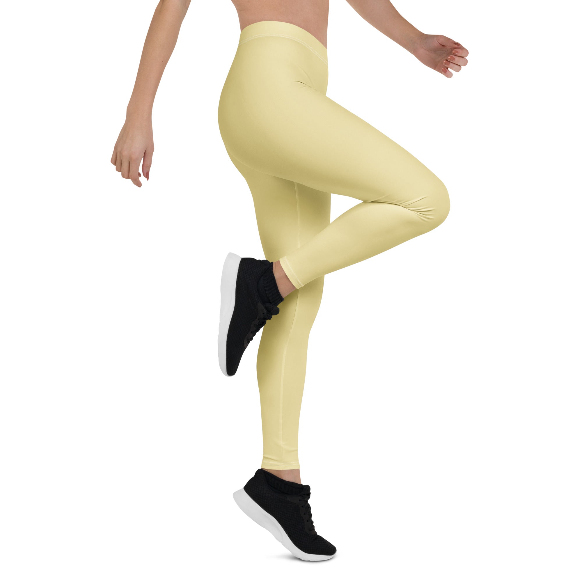 Solid Butter Yellow Kids Leggings | GearBunch