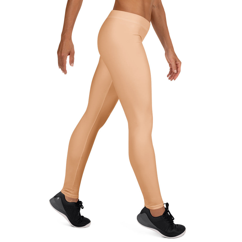 Solid Apricot Kids Leggings | GearBunch