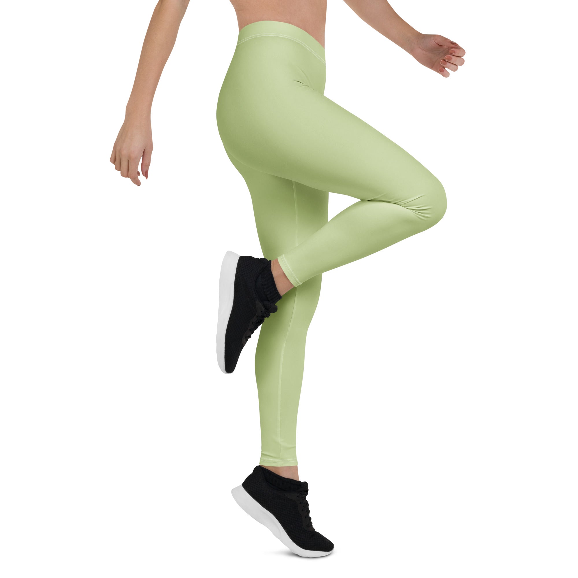 Solid Pistachio Kids Leggings | GearBunch