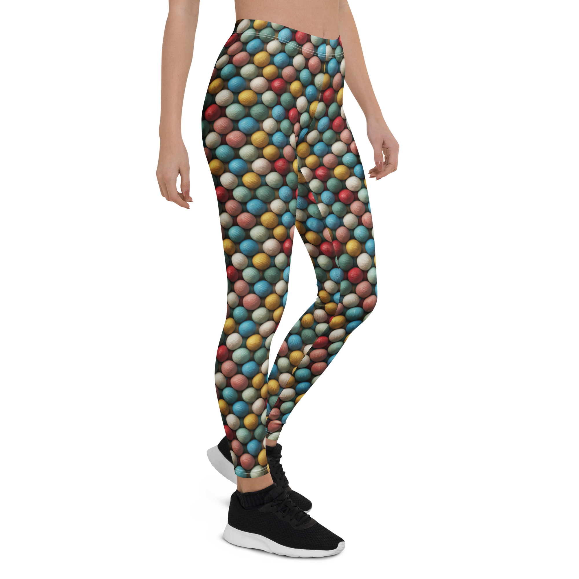 Colorful Golf Ball Leggings Right View