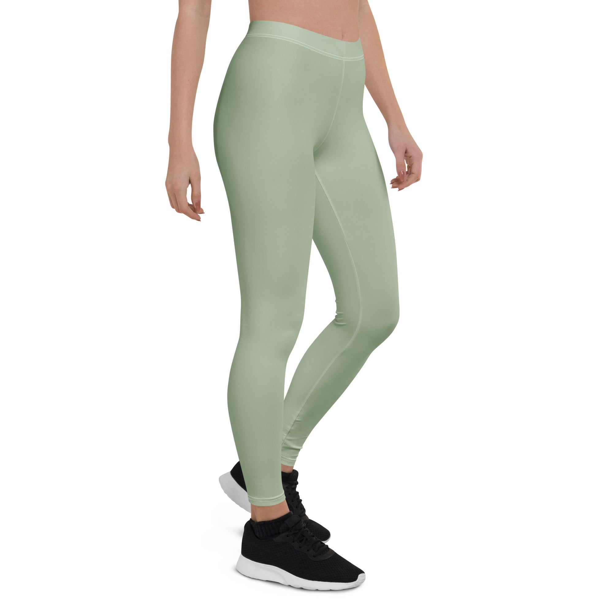 Solid Soft Sage Green Kids Leggings | GearBunch