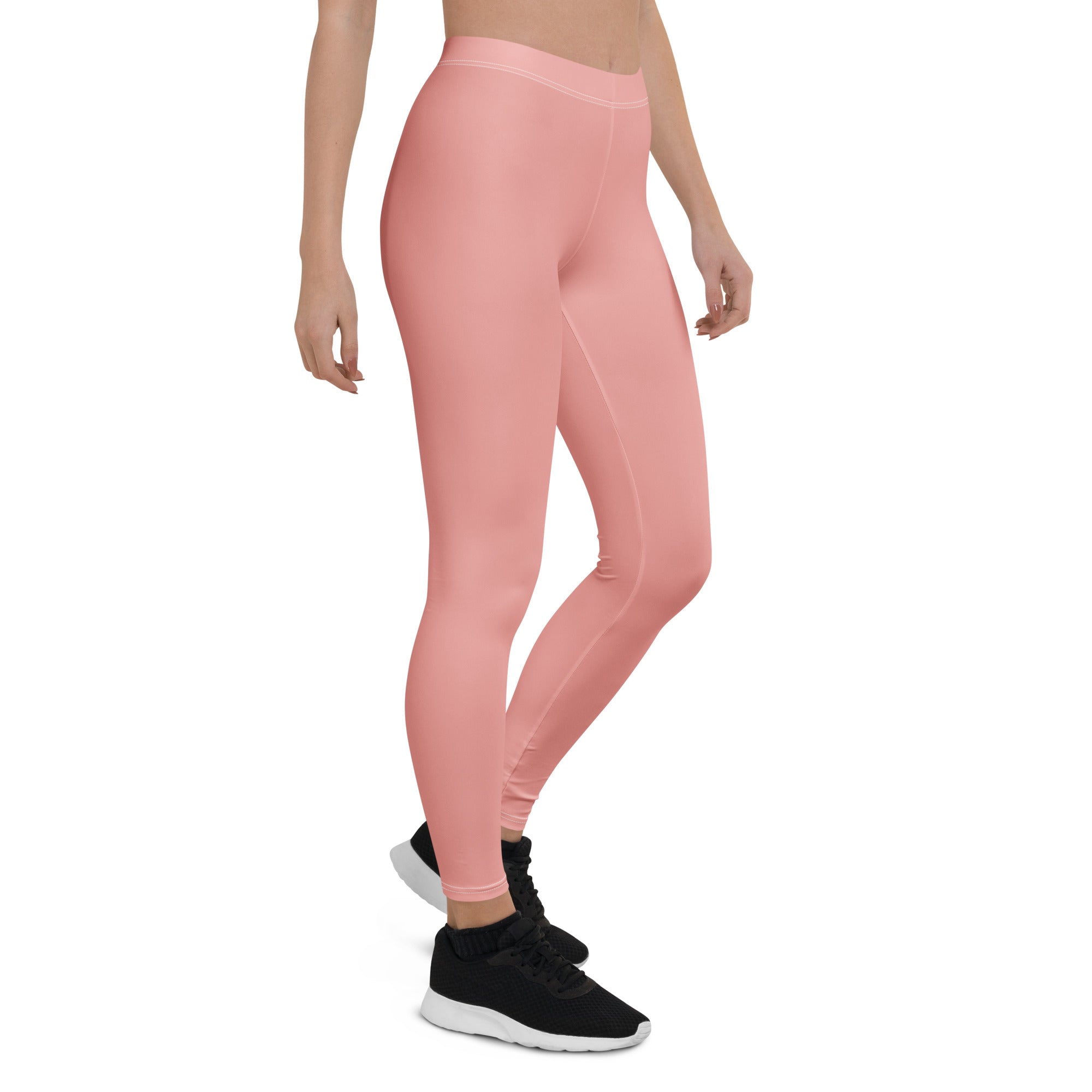 Solid Soft Coral Kids Leggings | GearBunch