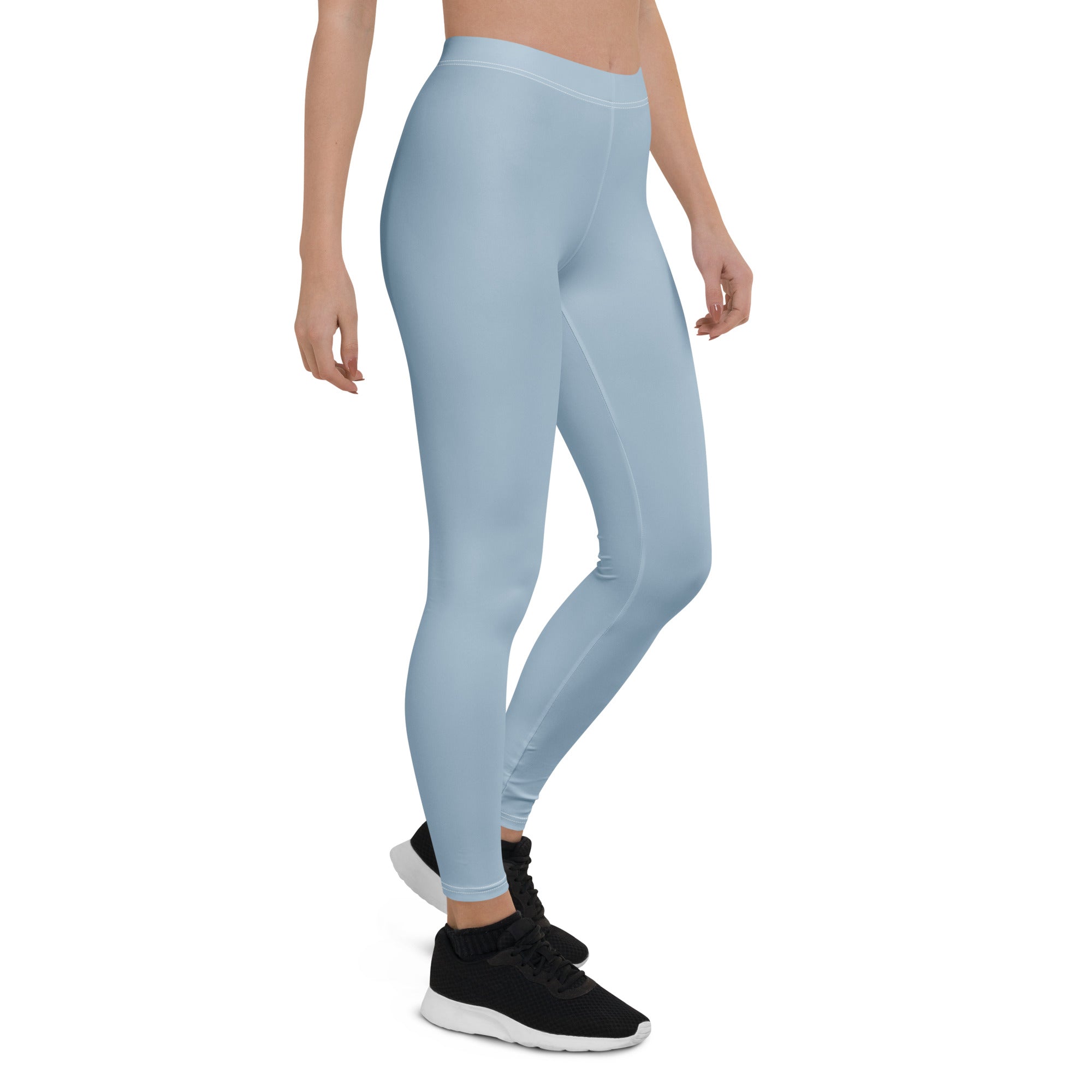 Solid Dusty Chambray Blue Kids Leggings | GearBunch