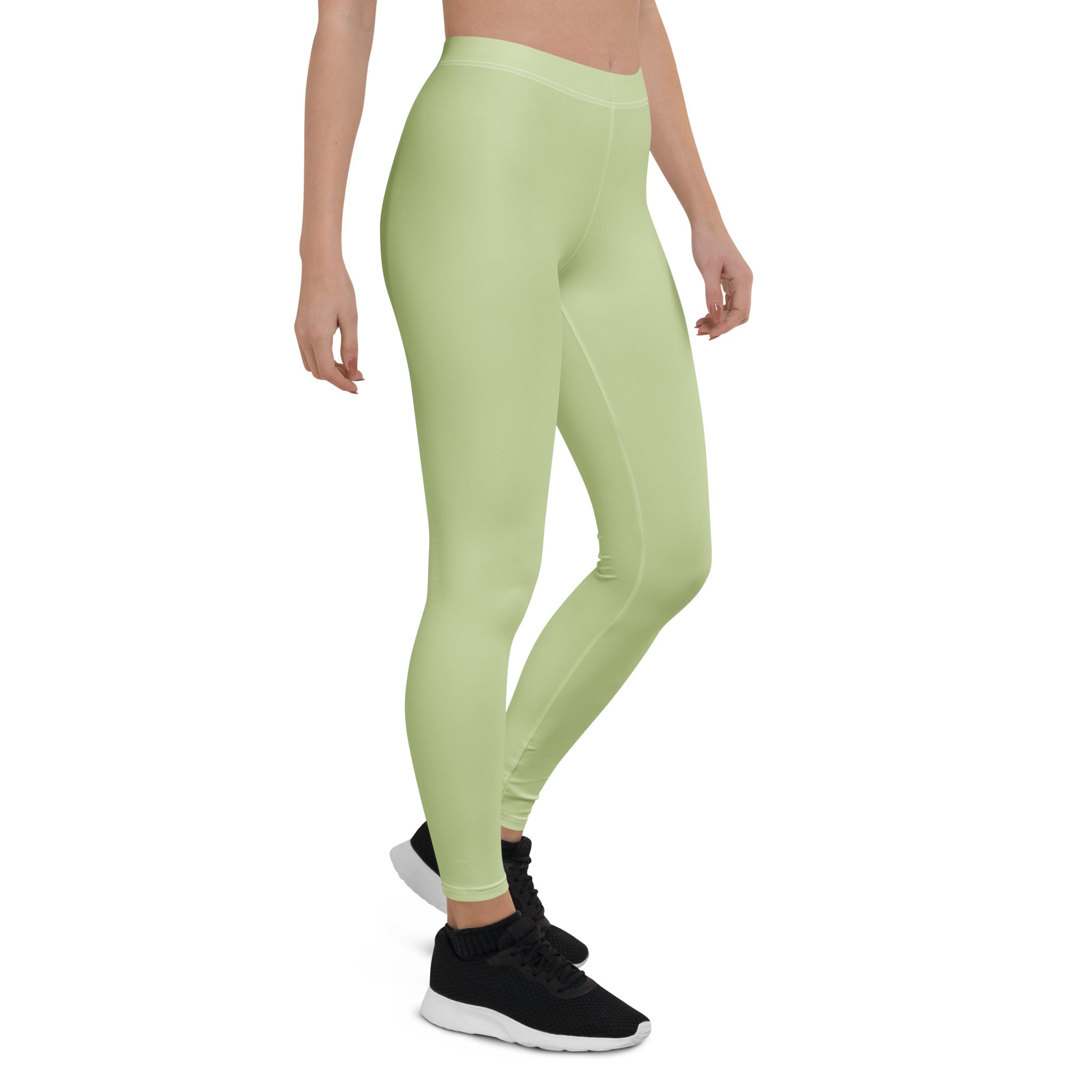 Solid Pistachio Kids Leggings | GearBunch
