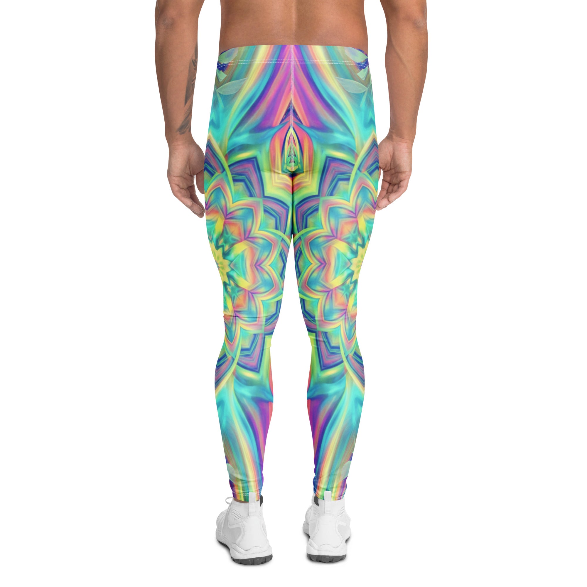 Psychedelic Tropical Laser Meggings | GearBunch