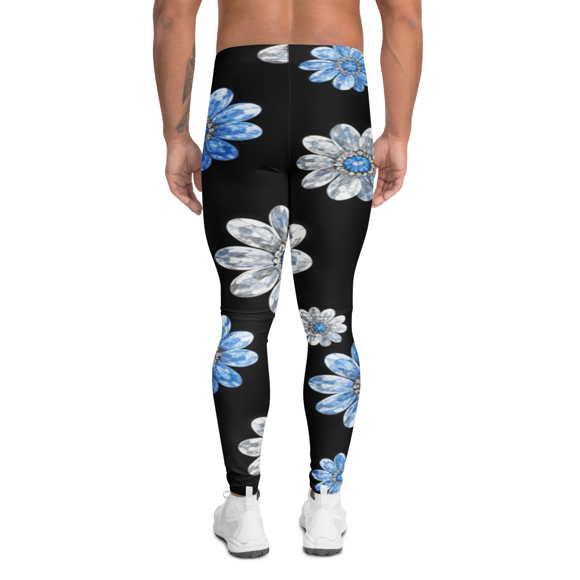 Silver Daisy Floral Meggings | GearBunch