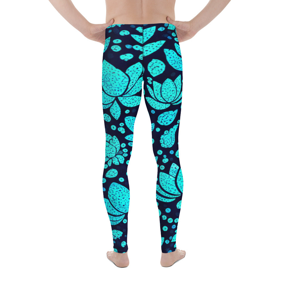 Teal Lotus Paillette Meggings | GearBunch