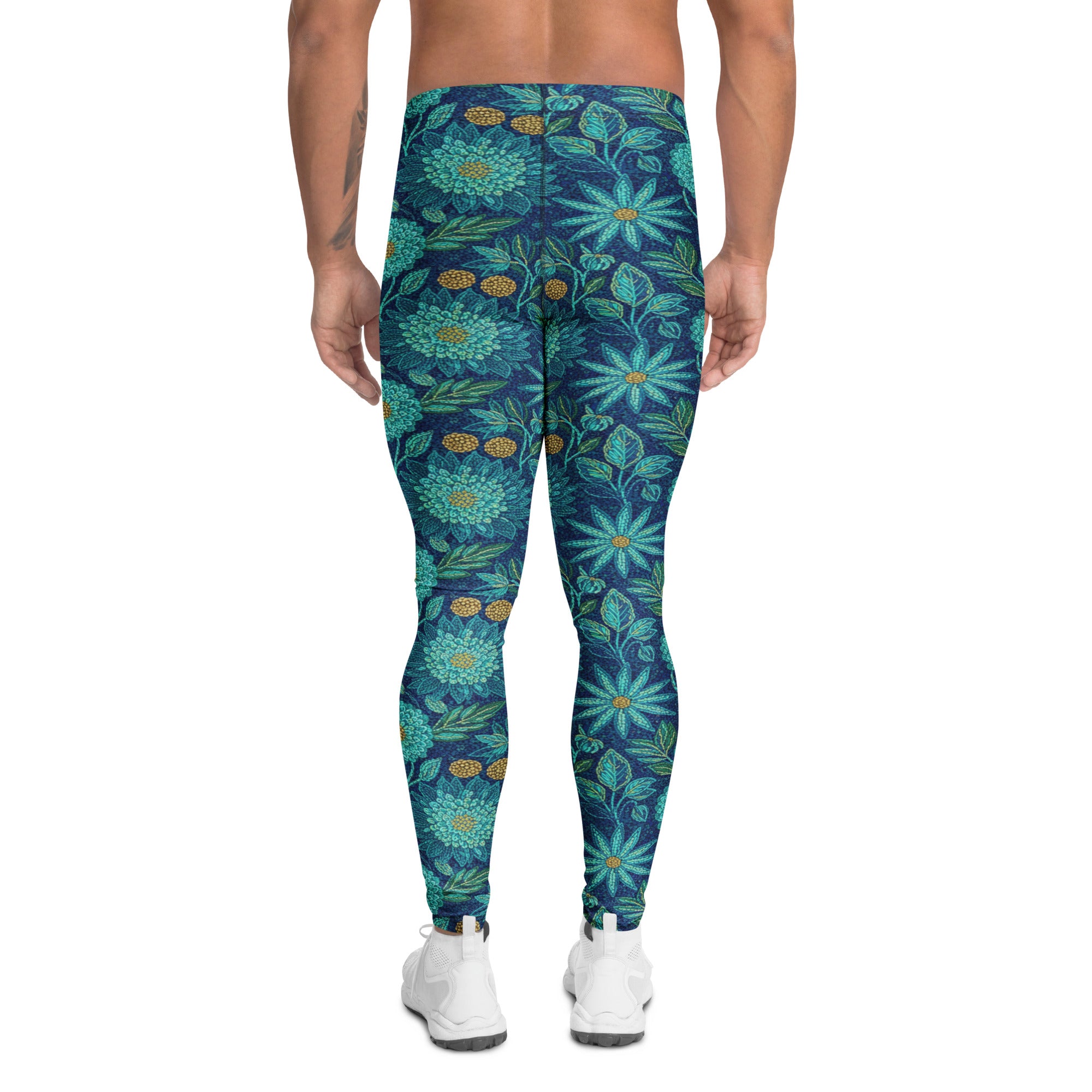 Teal Lotus Garden Meggings | GearBunch