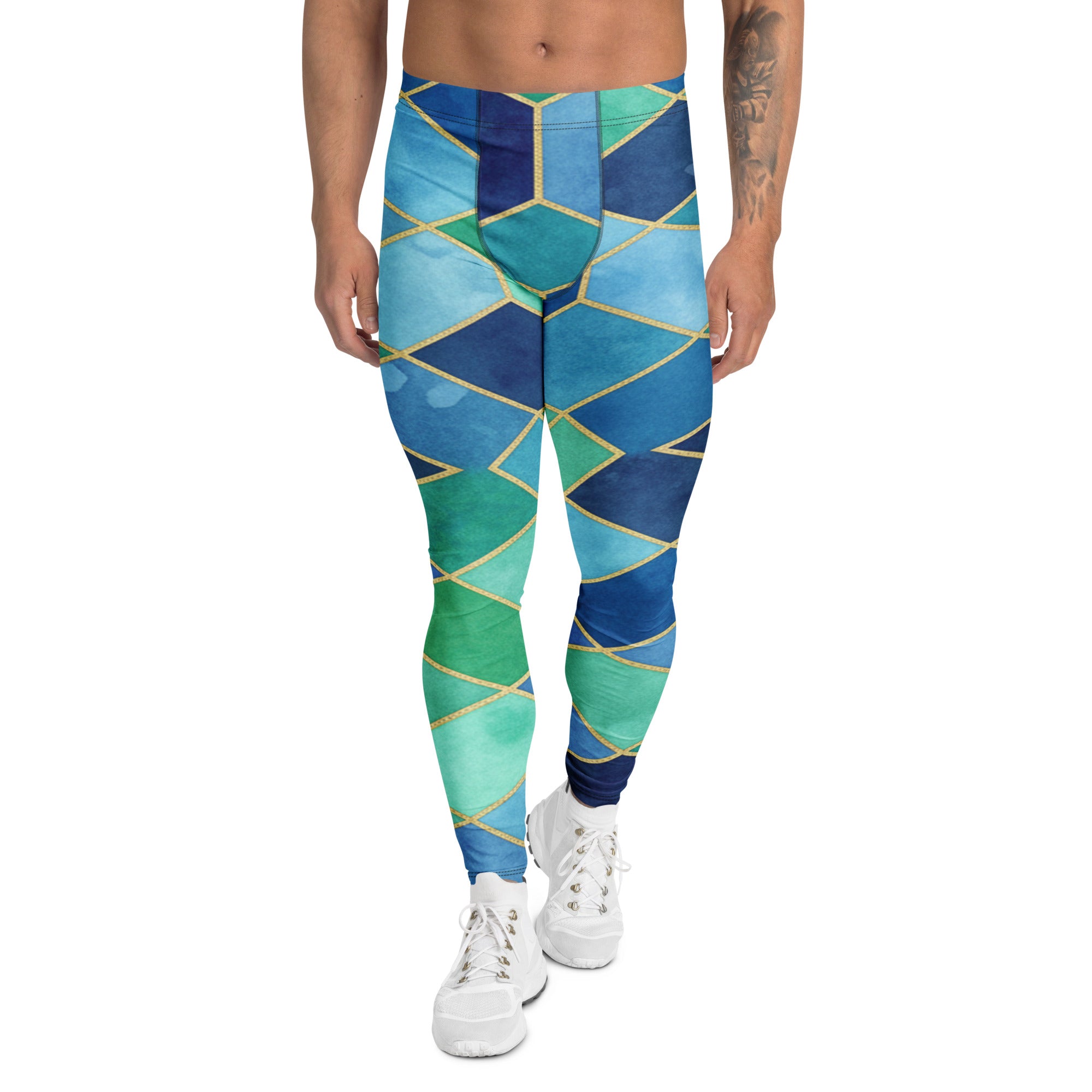 Arabic Ocean Blues Meggings | GearBunch