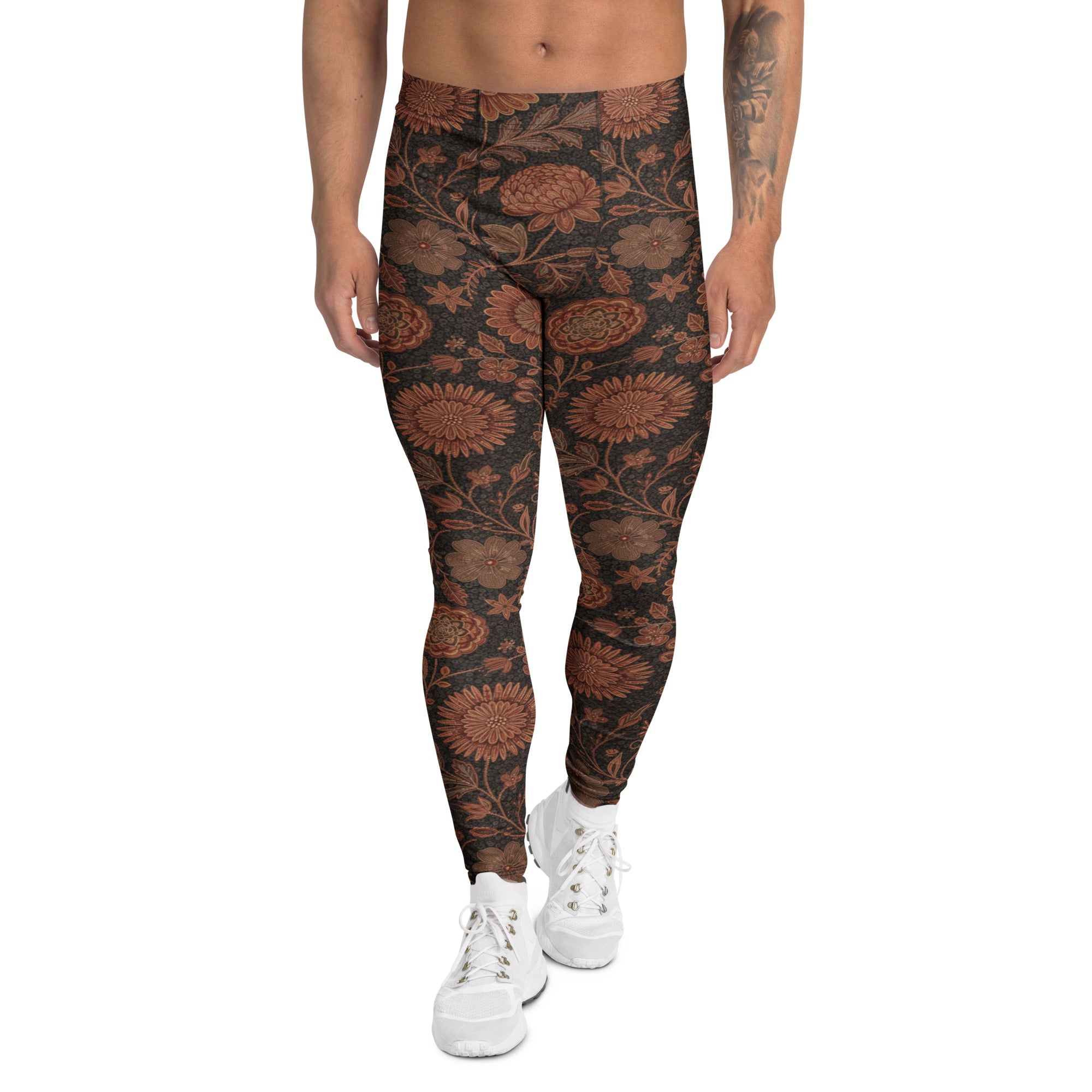 Copper Baroque Floral Meggings | GearBunch
