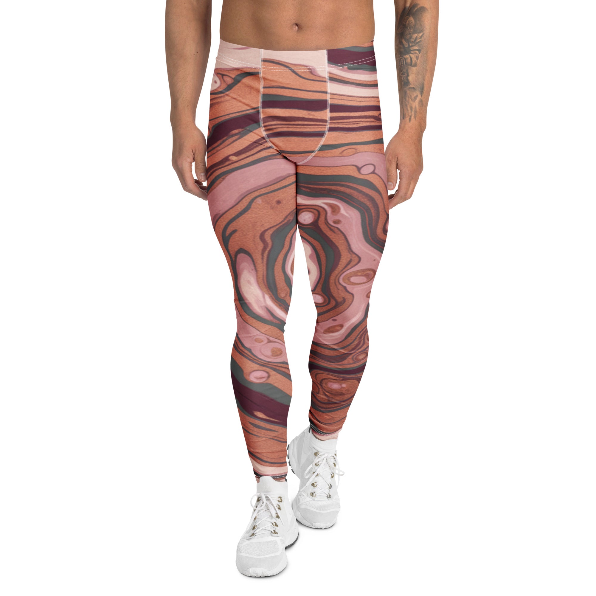 Liquid Marble Rose Gold Luxe Meggings | GearBunch