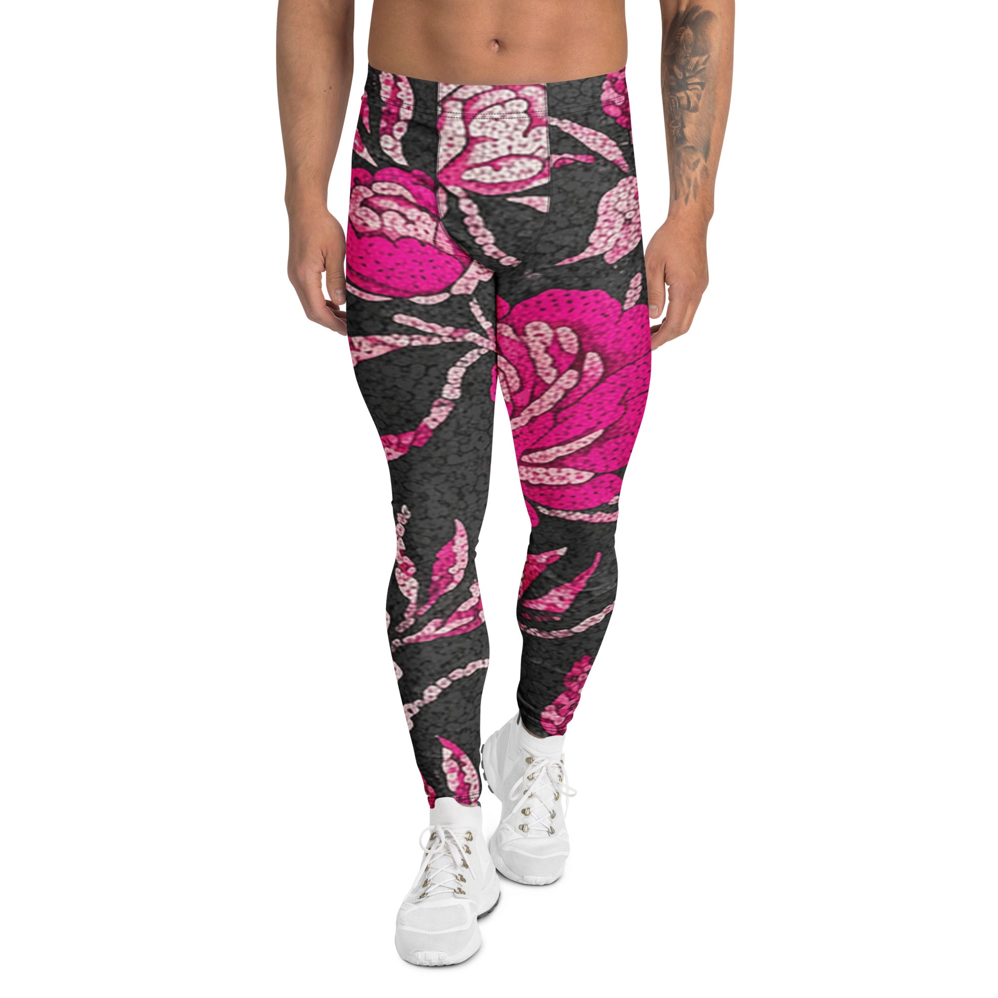 Pink Paillette Peony Meggings | GearBunch