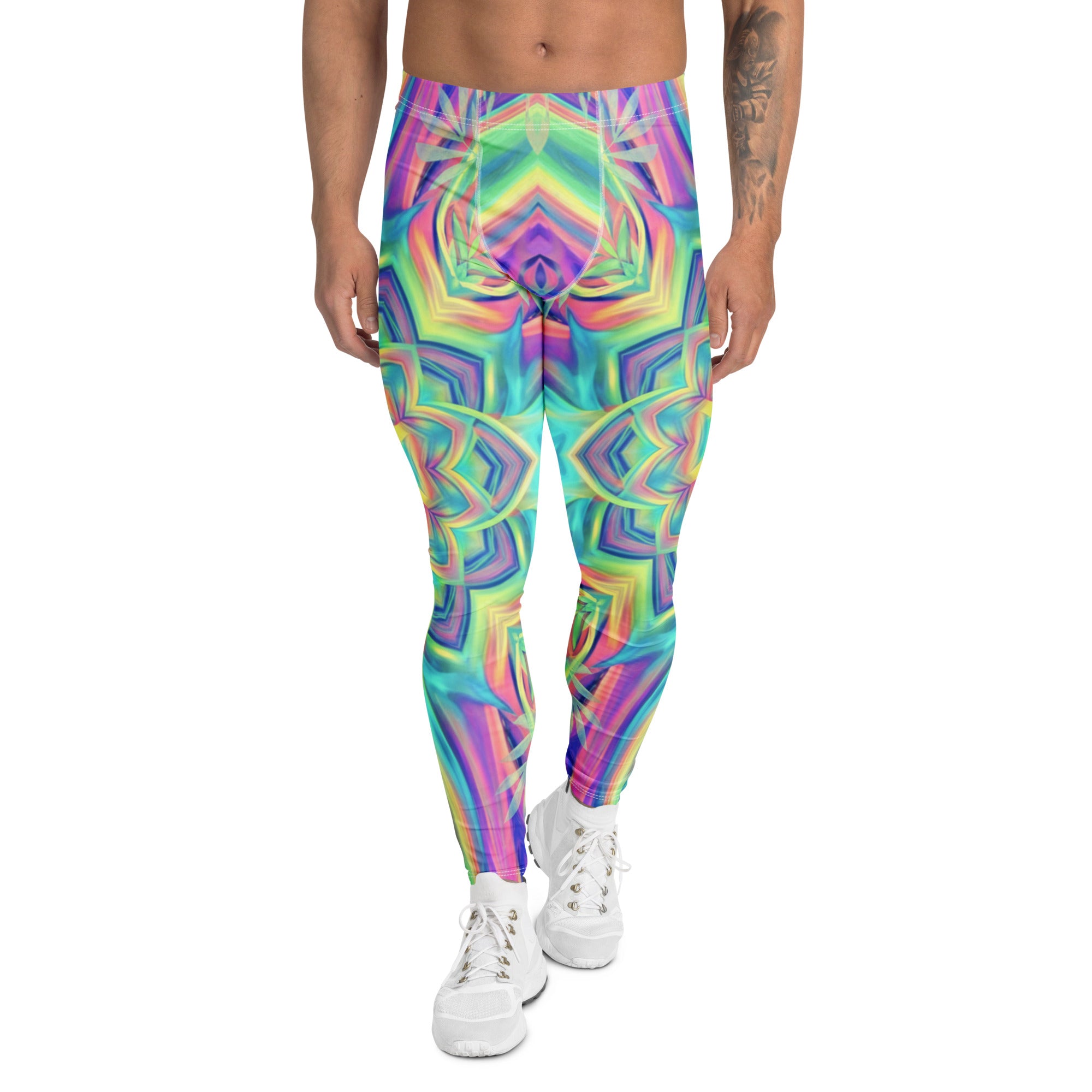 Psychedelic Tropical Laser Meggings | GearBunch