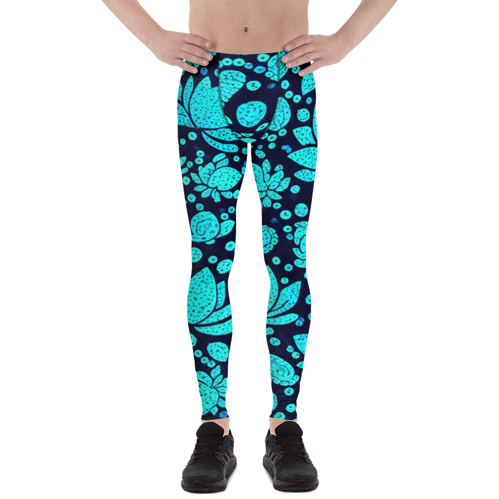 Teal Lotus Paillette Meggings | GearBunch