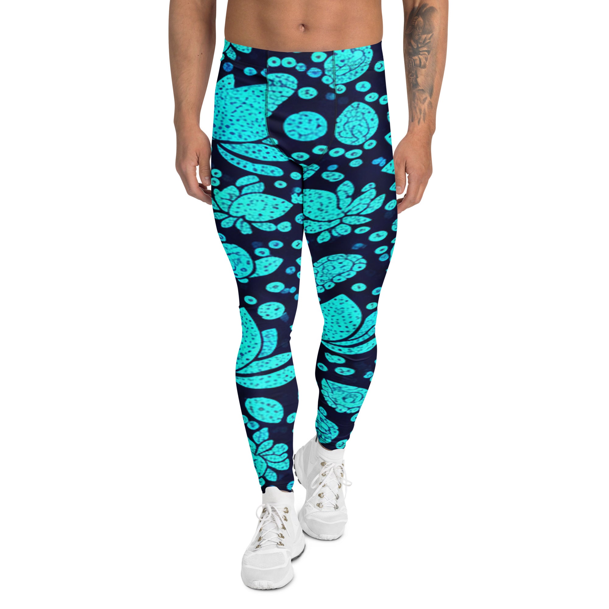Teal Lotus Paillette Meggings | GearBunch