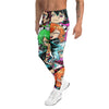 Women's anime collage demon slayer printed meggings front view
