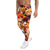Men's anime collage fire spirit meggings front view
