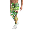 Men's anime collage forest spirit printed meggings front view