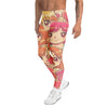 Men's anime collage retro shojo printed leggings front view