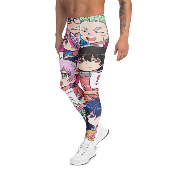 Men's anime collage sakura school meggings front view