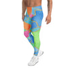 Men's watercolour pattern meggings front view