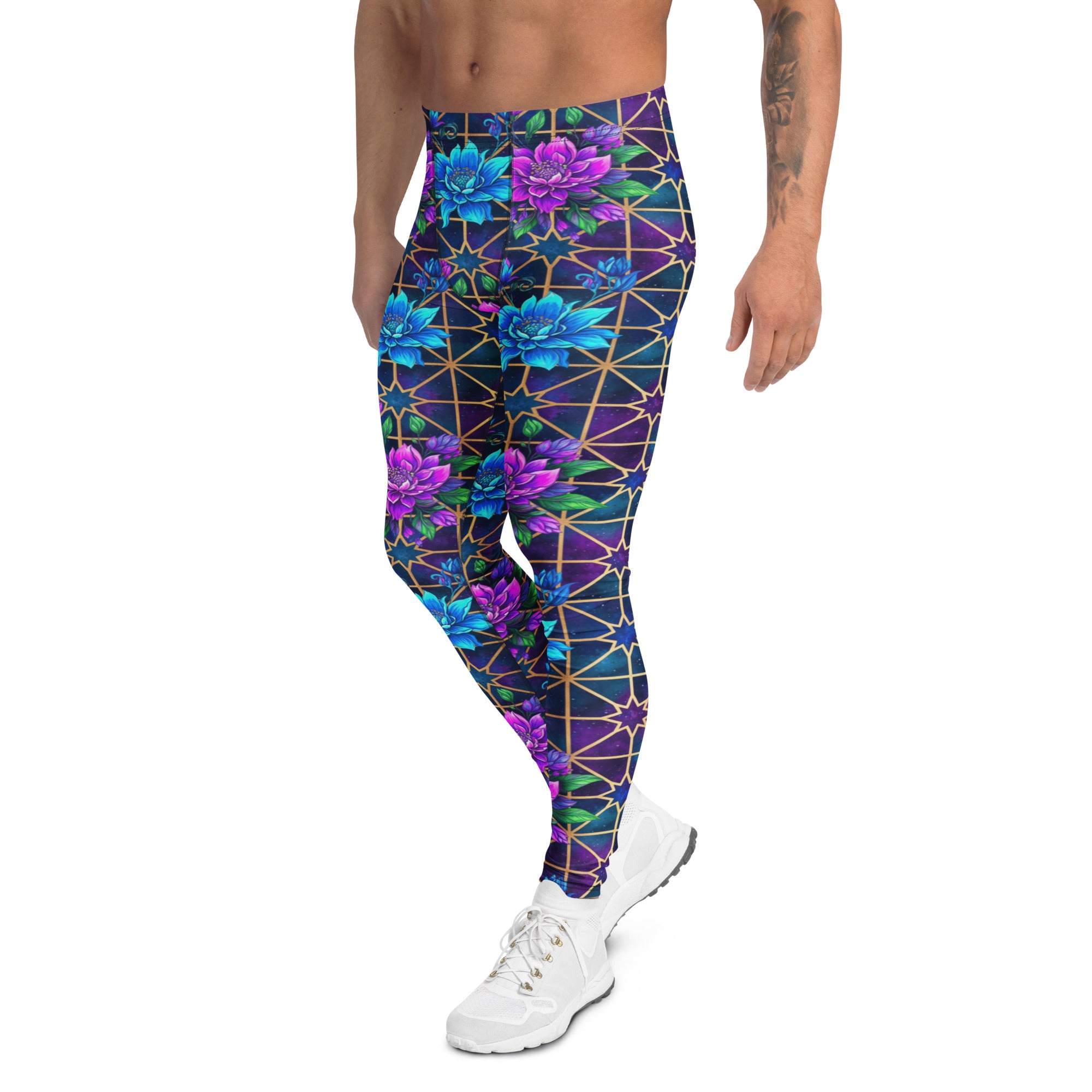 Men's arabic galaxy midnight meggings front view