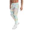 Men's pastel rainbow geometric meggings front view
